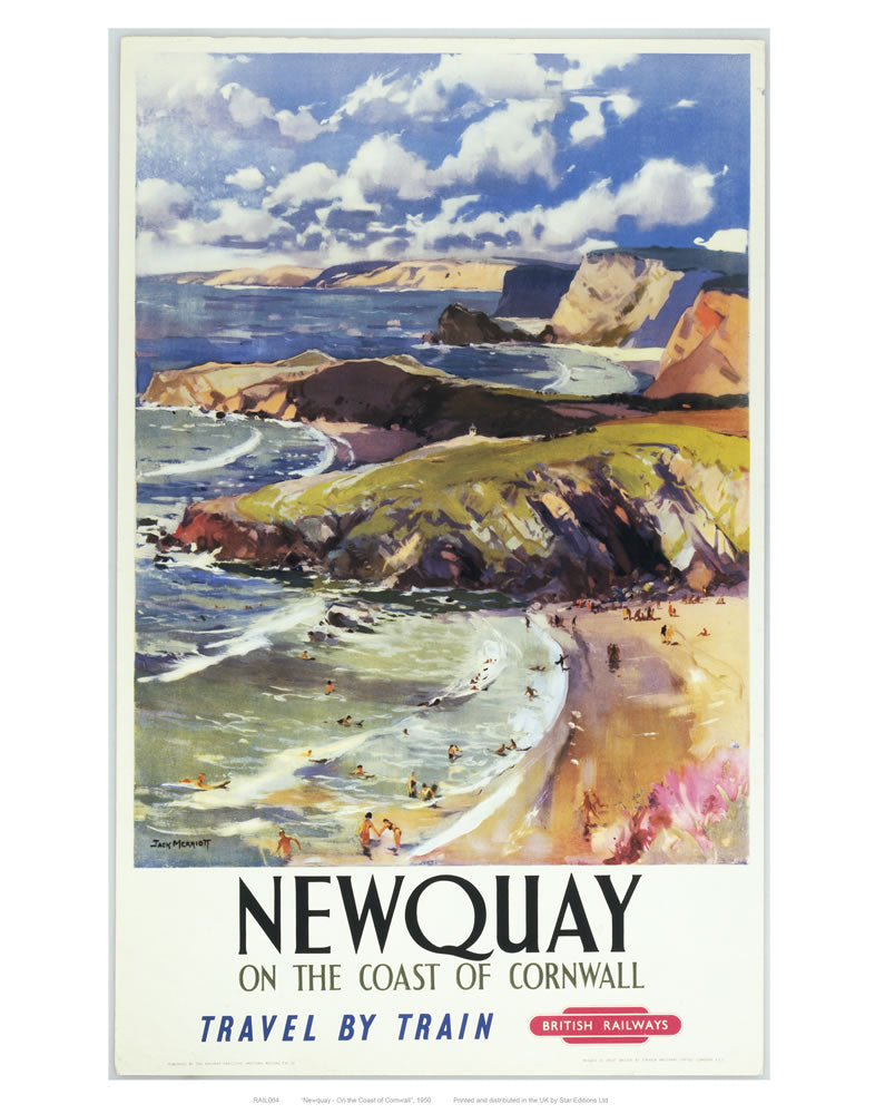 Newquay 24" x 32" Matte Mounted Print