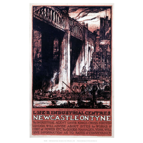 Newcastle Engraving 24" x 32" Matte Mounted Print