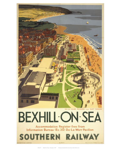 Bexhill-on-sea from air 24" x 32" Matte Mounted Print