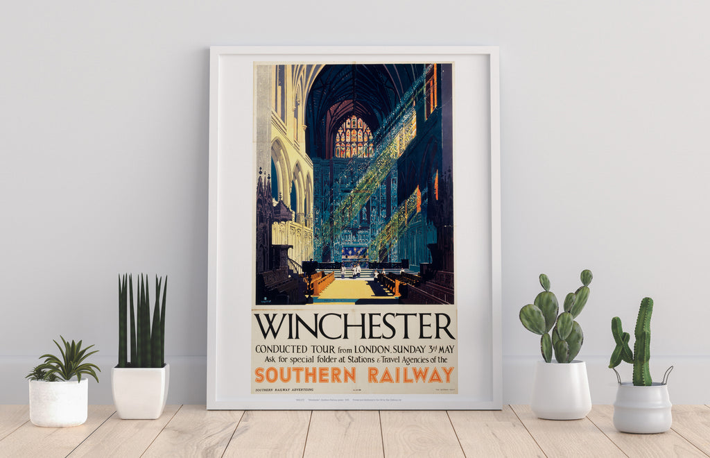 Winchester Cathedral - Windows - 11X14inch Premium Art Print