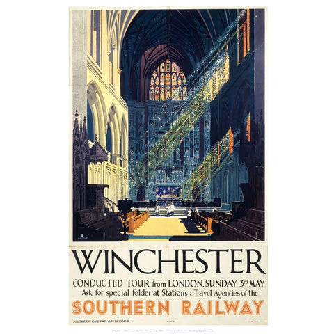 Winchester Inside Cathedral 24" x 32" Matte Mounted Print