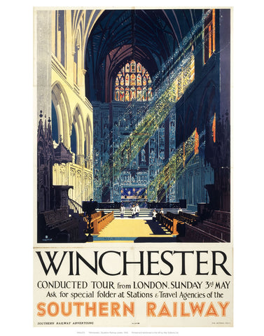 Winchester Inside Cathedral 24" x 32" Matte Mounted Print