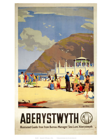 Aberystwyth Beach 24" x 32" Matte Mounted Print