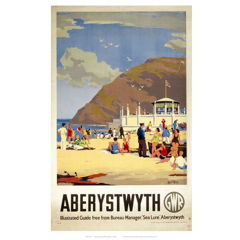 Aberystwyth Beach 24" x 32" Matte Mounted Print