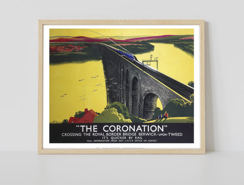 The Coronation Crossing The Royal Border Bridge Art Print