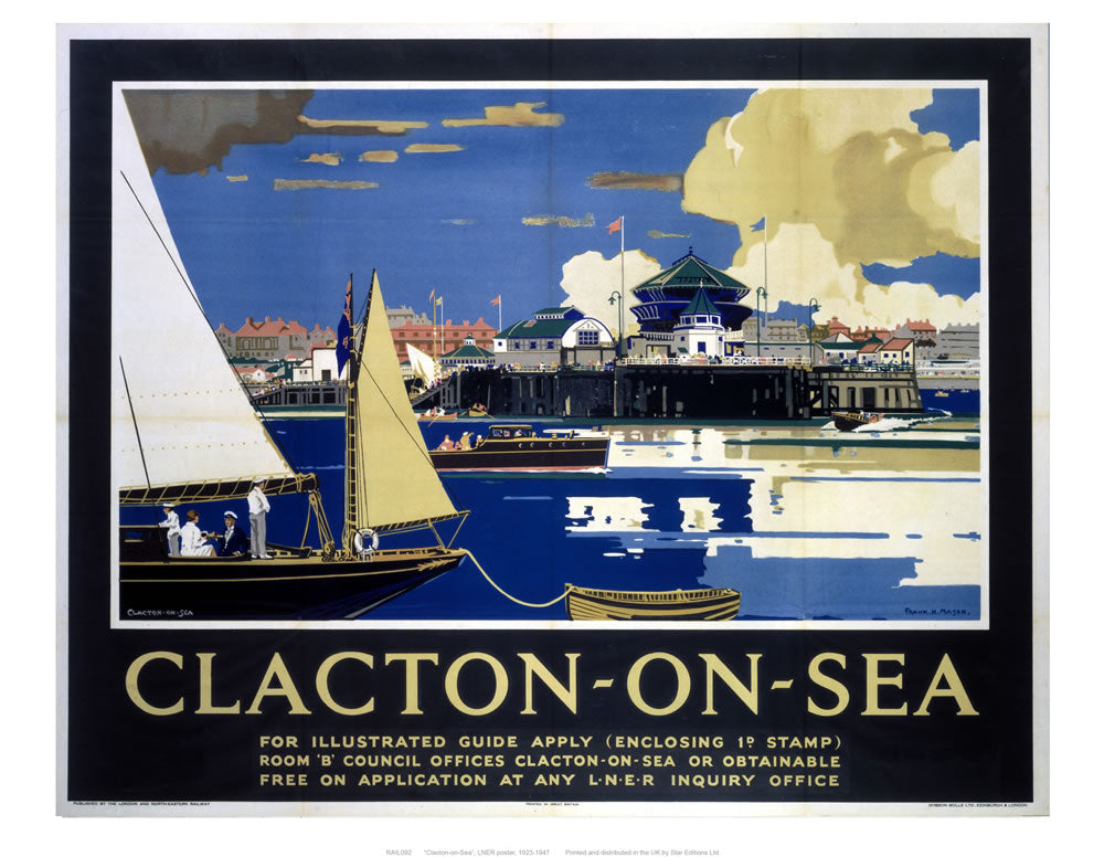 Clacton on sea from boat 24" x 32" Matte Mounted Print
