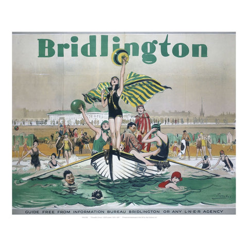 Bridlington Boats and Balls 24" x 32" Matte Mounted Print