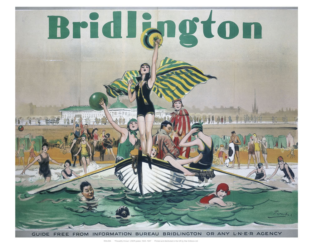 Bridlington Boats and Balls 24" x 32" Matte Mounted Print