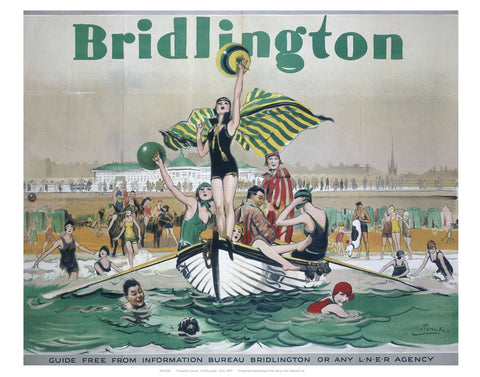 Bridlington Boats and Balls 24" x 32" Matte Mounted Print