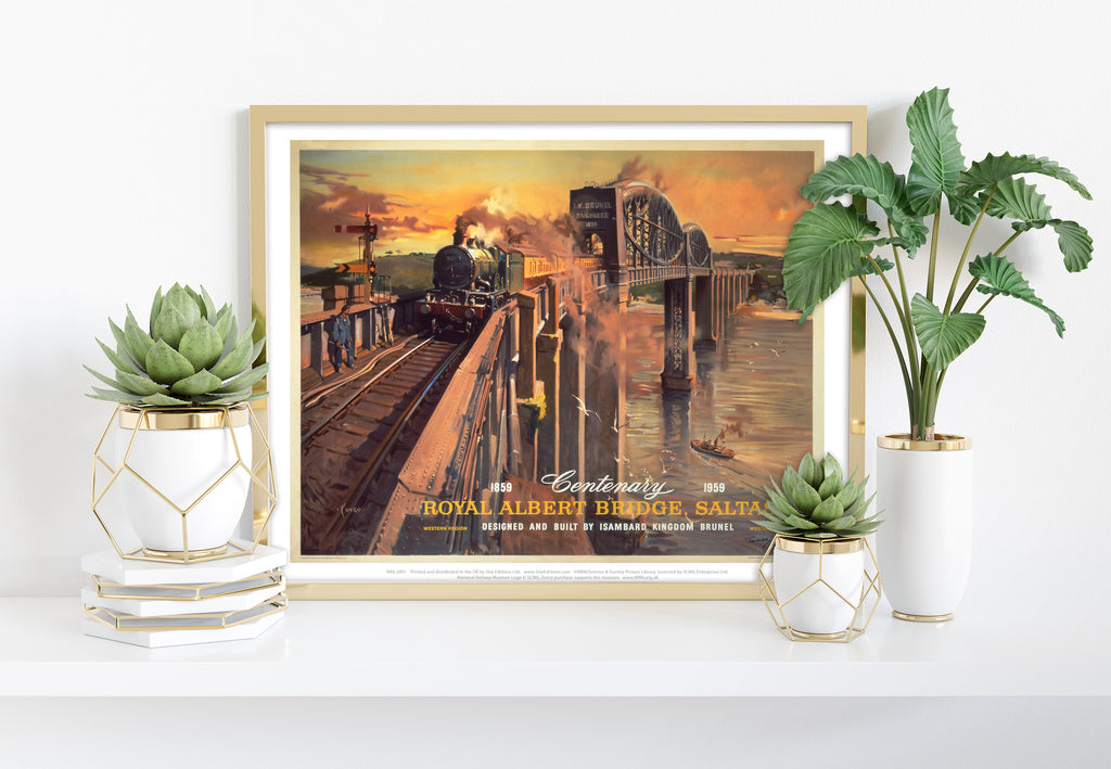 Royal Albert Bridge, Saltash - 11X14inch Premium Art Print