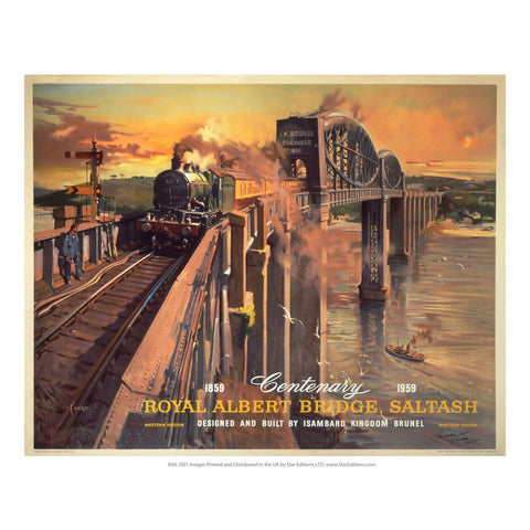 Royal Albert Bridge 24" x 32" Matte Mounted Print