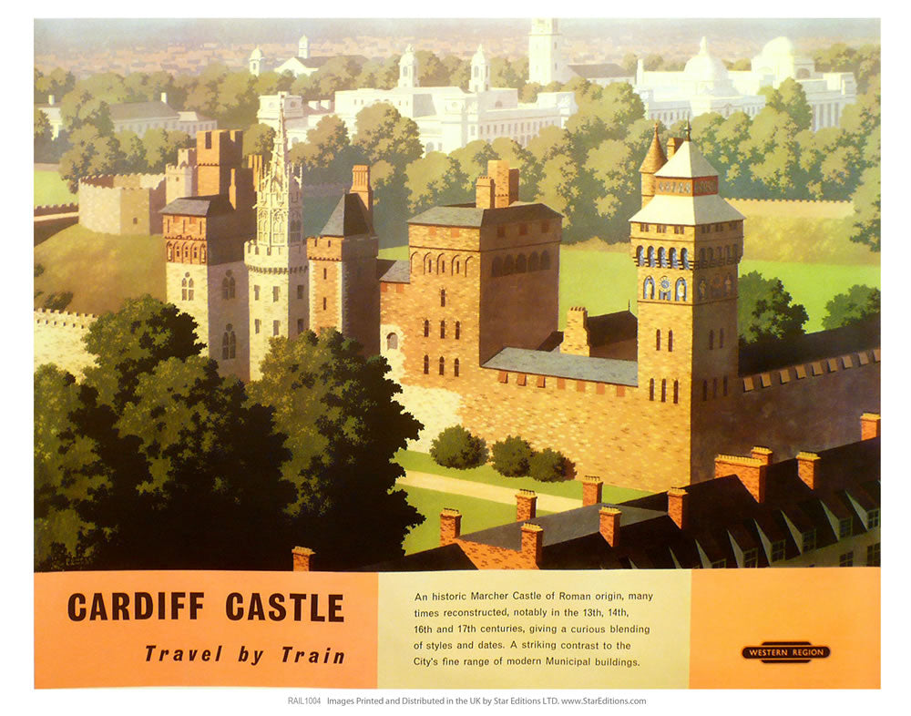 Cardiff Castle 24" x 32" Matte Mounted Print