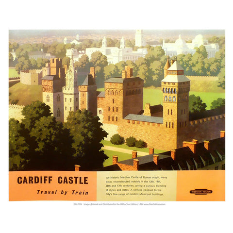 Cardiff Castle 24" x 32" Matte Mounted Print