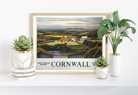 Cornwall - Cottage - 11X14inch Premium Art Print