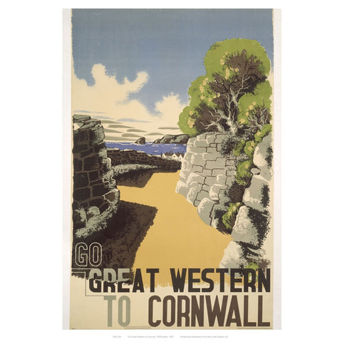 Great western to Cornwall 24" x 32" Matte Mounted Print