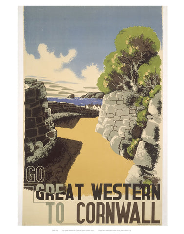 Great western to Cornwall 24" x 32" Matte Mounted Print