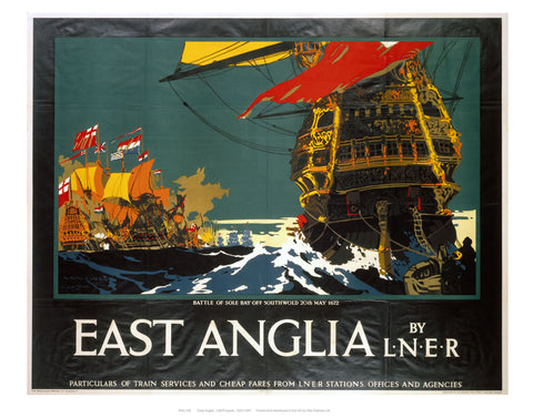 East Anglia by liner 24" x 32" Matte Mounted Print