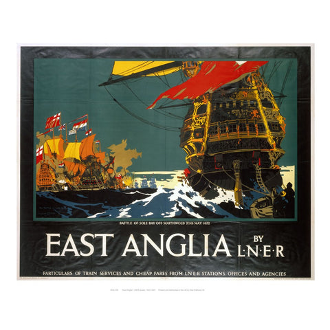 East Anglia by liner 24" x 32" Matte Mounted Print