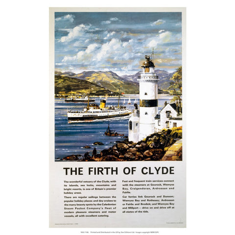 Firth of Clyde Information 24" x 32" Matte Mounted Print