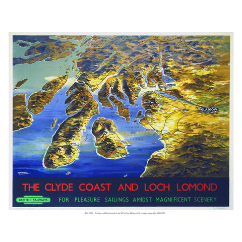 Clyde coast and loch Lomond 24" x 32" Matte Mounted Print