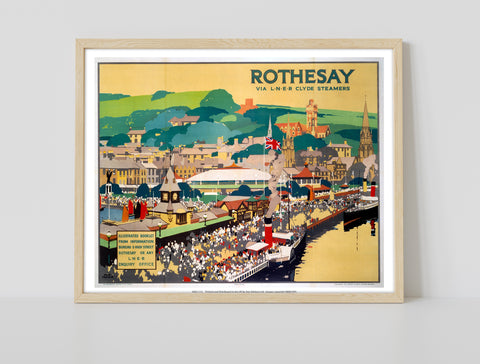 Rothesay Via Clyde Steamers - 11X14inch Premium Art Print