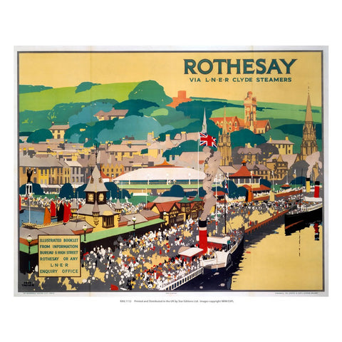 Rothesay By LNER Steamers 24" x 32" Matte Mounted Print