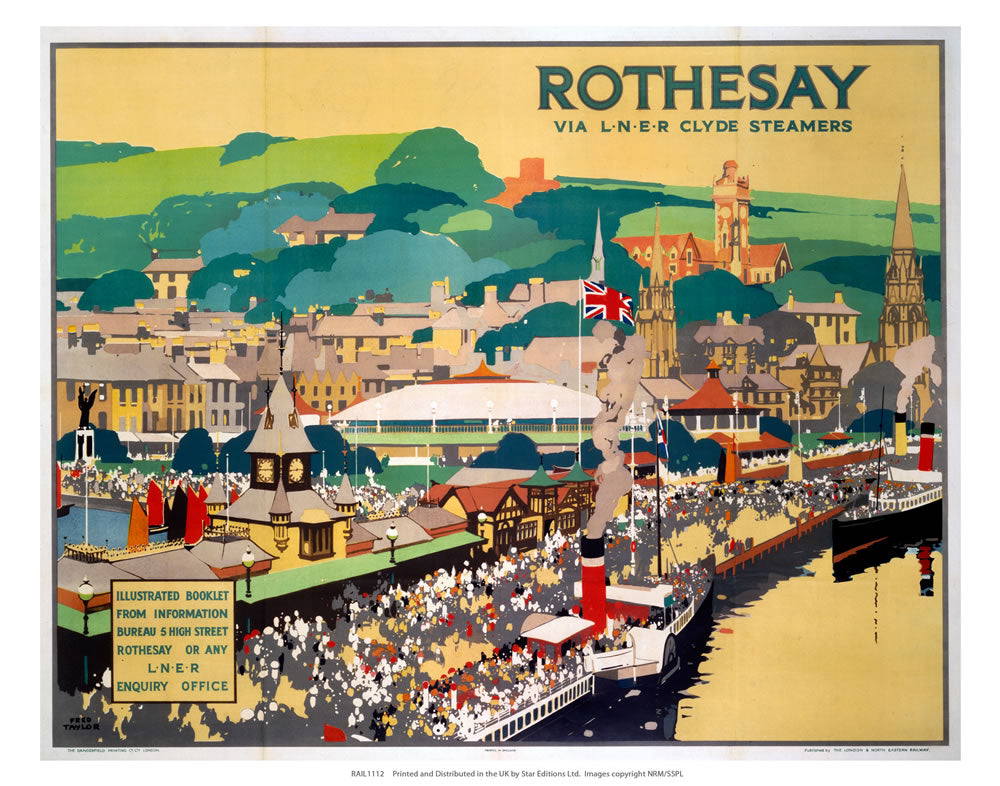 Rothesay By LNER Steamers 24" x 32" Matte Mounted Print