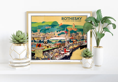 Rothesay Via Clyde Steamers - 11X14inch Premium Art Print