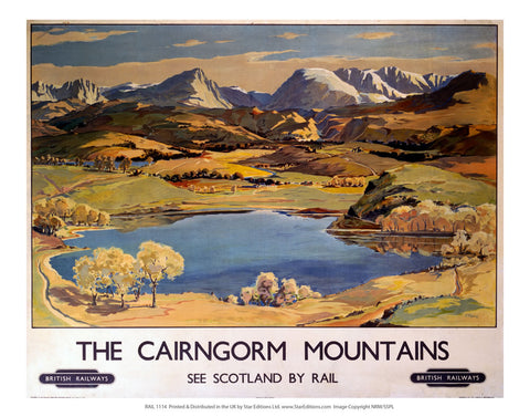 Cairngorm Mountins 24" x 32" Matte Mounted Print