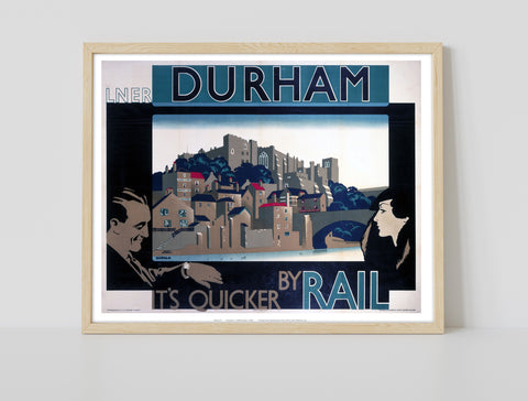 Durham, It's Quicker By Rail - 11X14inch Premium Art Print