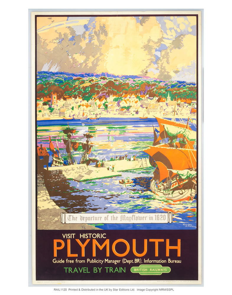 Visit Historic Plymouth 24" x 32" Matte Mounted Print