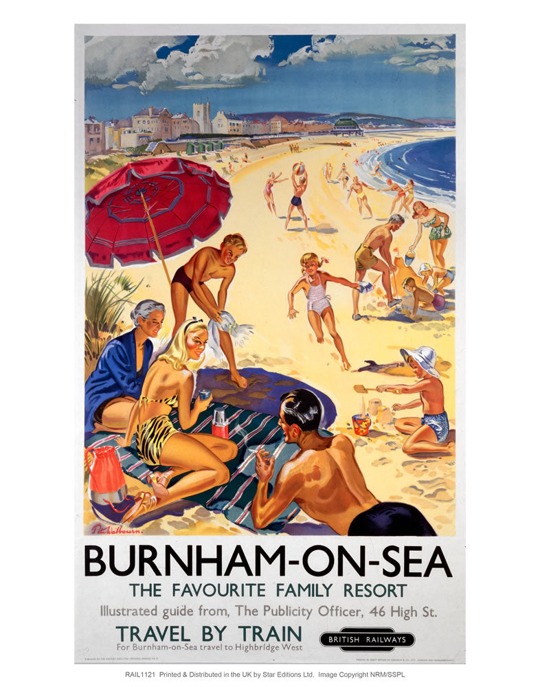 burnham-on-sea The favorite family resort 24" x 32" Matte Mounted Print