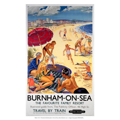 burnham-on-sea The favorite family resort 24" x 32" Matte Mounted Print