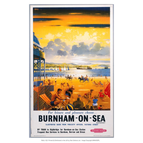 Burnham-on-sea for leisure and pleasure 24" x 32" Matte Mounted Print