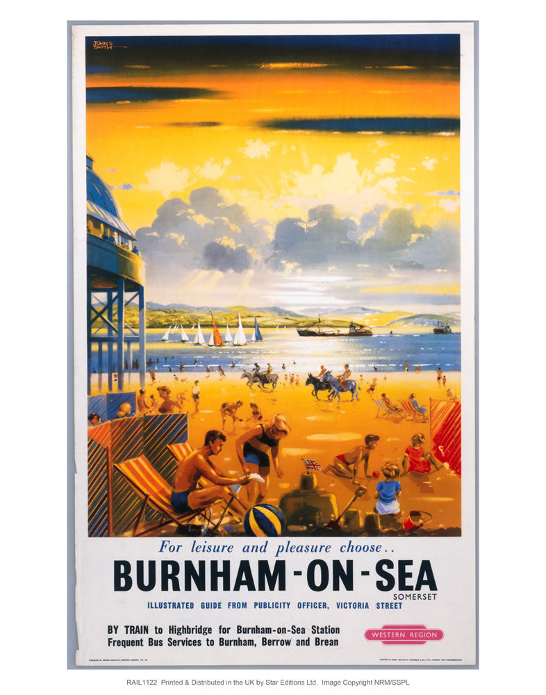 Burnham-on-sea for leisure and pleasure 24" x 32" Matte Mounted Print