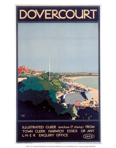 Dovercourt illustrated guide 24" x 32" Matte Mounted Print