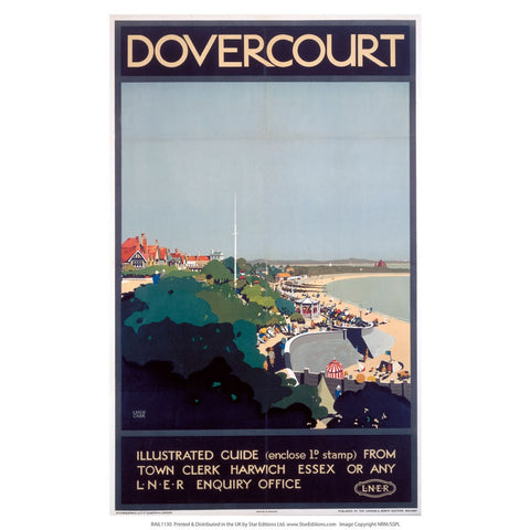 Dovercourt illustrated guide 24" x 32" Matte Mounted Print