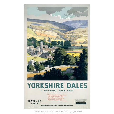 Yorkshire dales - National park area 24" x 32" Matte Mounted Print