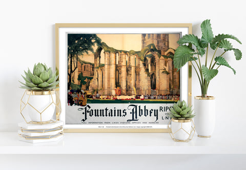 Fountains Abbey, Ripon - 11X14inch Premium Art Print