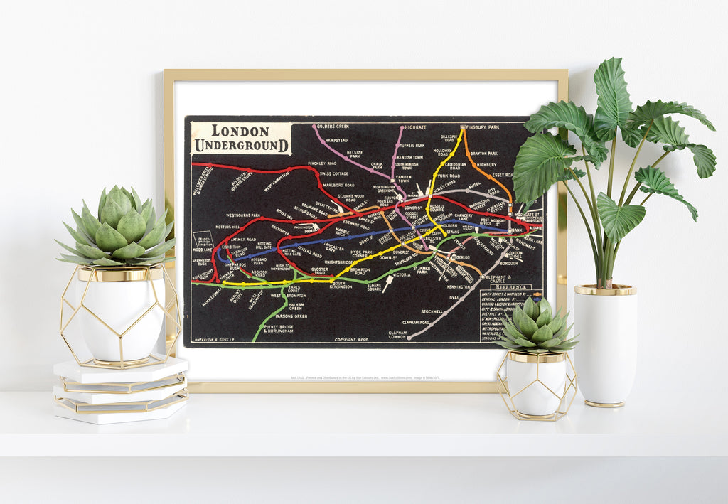 London Underground Map - 11X14inch Premium Art Print