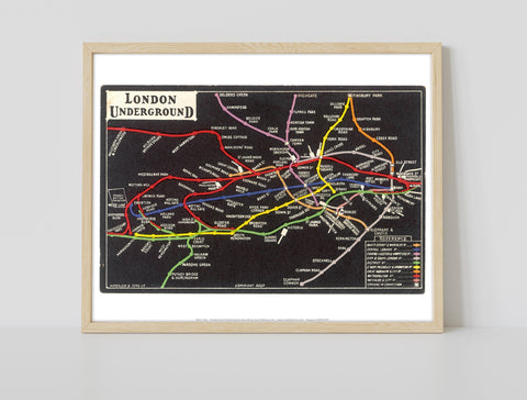 London Underground Map - 11X14inch Premium Art Print
