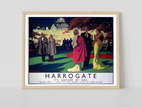 Harrogate, It's Quicker By Rail - 11X14inch Premium Art Print