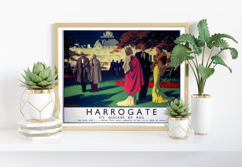 Harrogate, It's Quicker By Rail - 11X14inch Premium Art Print