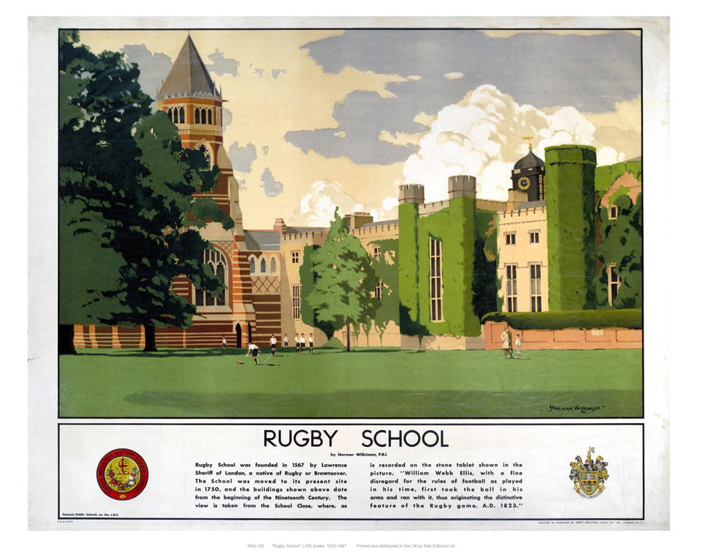 Rugby school 24" x 32" Matte Mounted Print