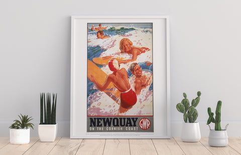 Newquay On The Cornish Coast - 11X14inch Premium Art Print