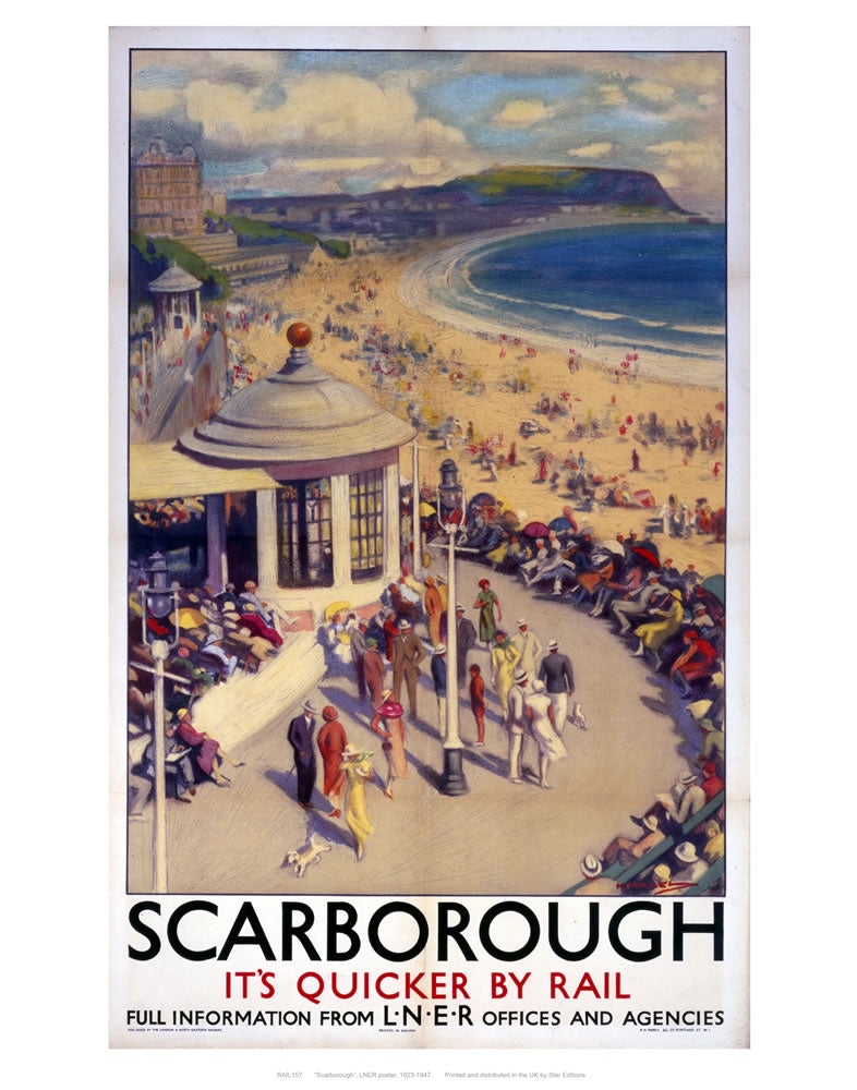 Scarborough its quicker by rail 24" x 32" Matte Mounted Print