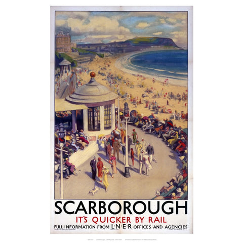 Scarborough its quicker by rail 24" x 32" Matte Mounted Print