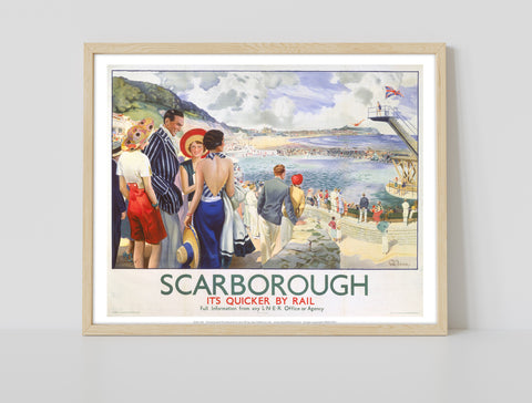 Scarborough, It's Quicker By Rail - 11X14inch Premium Art Print