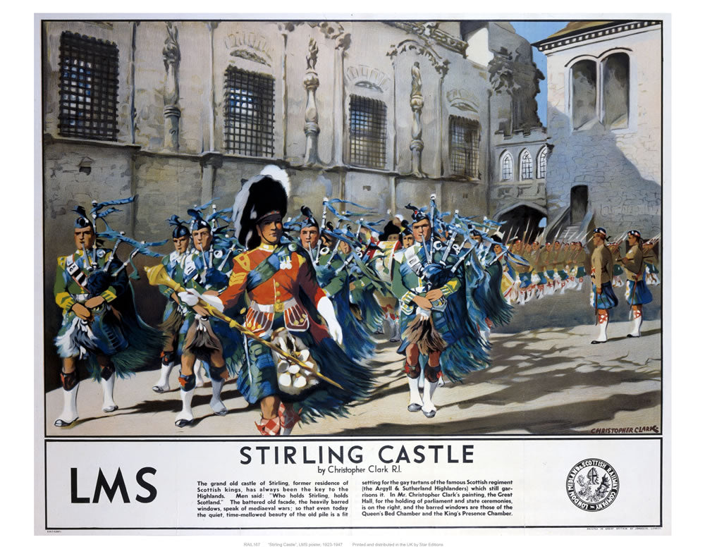 Stirling castle LMS 24" x 32" Matte Mounted Print