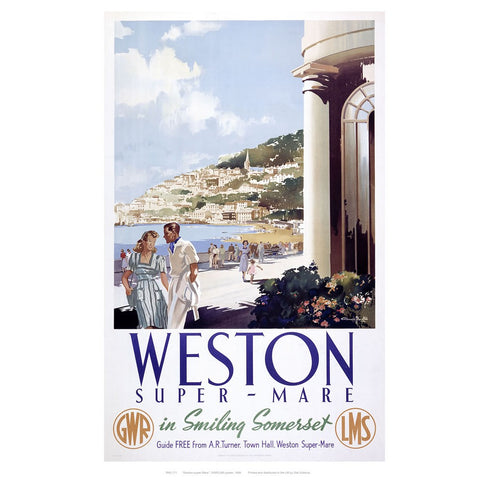 Weston-super-mare 24" x 32" Matte Mounted Print